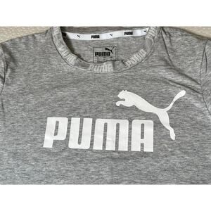 Puma Women cropped top gray and white size Small